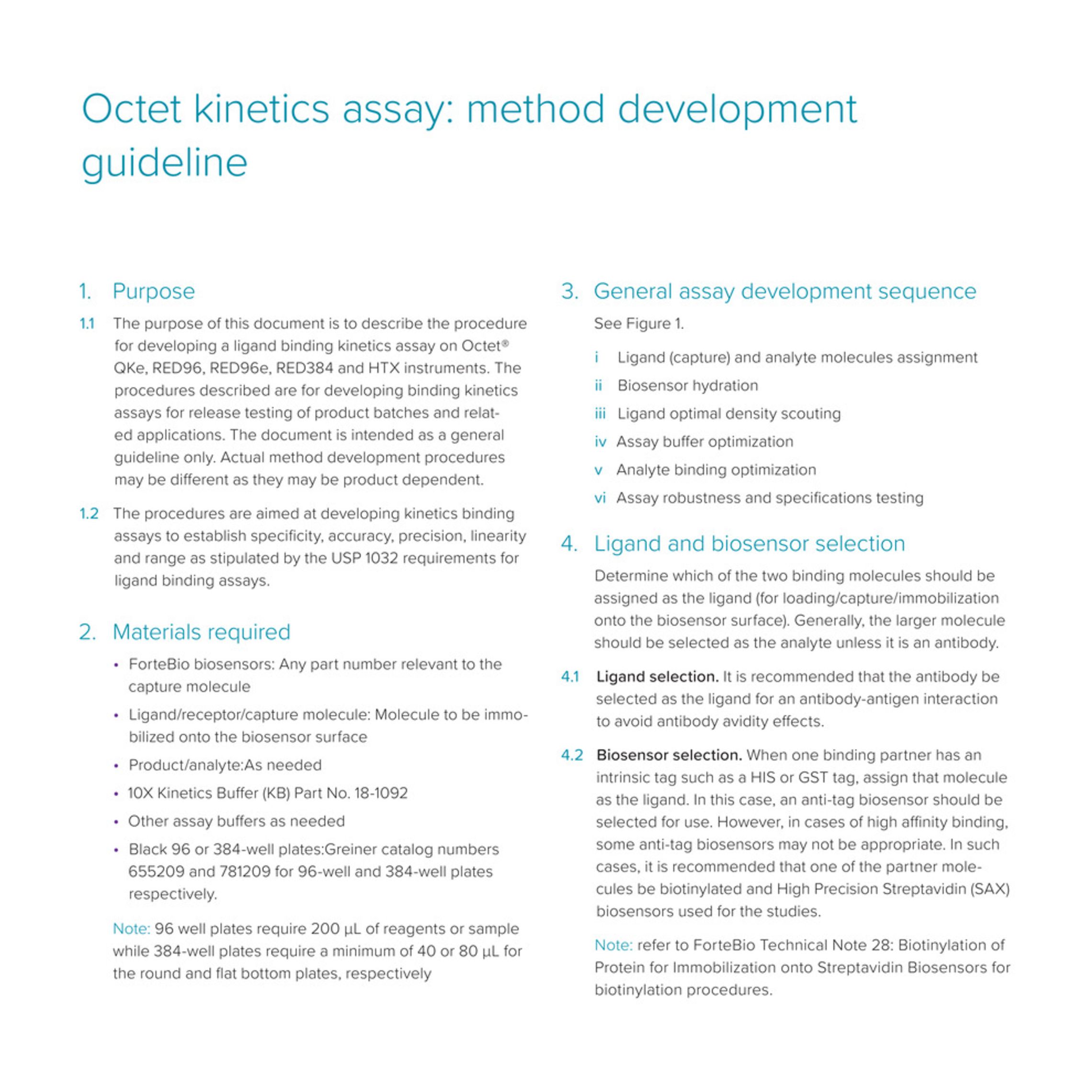 Biomolecular Binding Kinetics Assays On The Octet® Bli Platform – TRYSEK